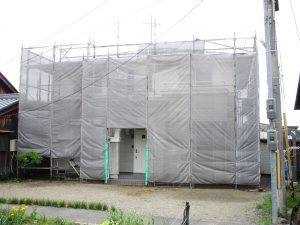 屋根外壁塗装工事　(近江八幡市　Ｏ様邸　塗装工事)