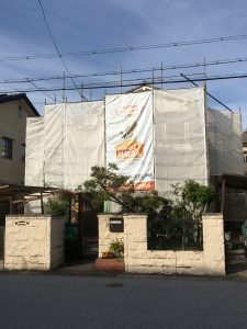 塗装工事　(近江八幡市　Ｕ様邸　外壁塗装工事)