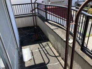 ベランダ防水工事・高圧洗浄　東近江市
