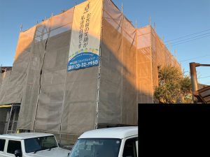外壁塗装着工　近江八幡市