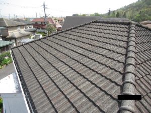 屋根塗装　モニエル瓦